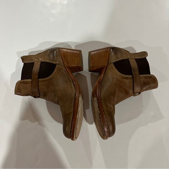 Rag & Bone Durham Brown Leather Chelsea Ankle Booties Size 7 - Picture 3 of 9